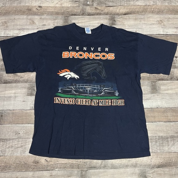 NFL Other - Denver Broncos Shirt Size XL Blue Vintage NFL Football Sportswear Invesco Field